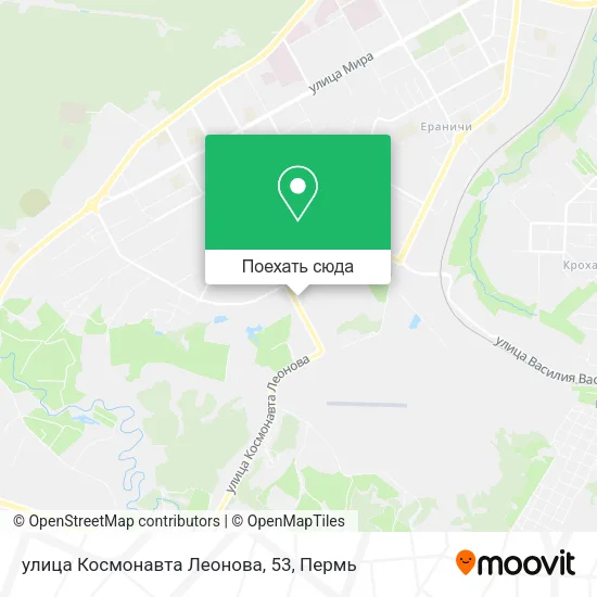 Карта улица Космонавта Леонова, 53