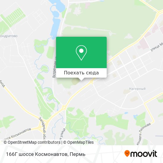 Карта 166Г шоссе Космонавтов