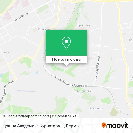 Карта улица Академика Курчатова, 1