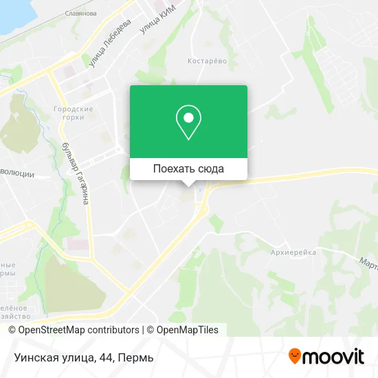 Карта Уинская улица, 44