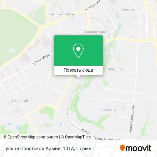 Карта улица Советской Армии, 101А