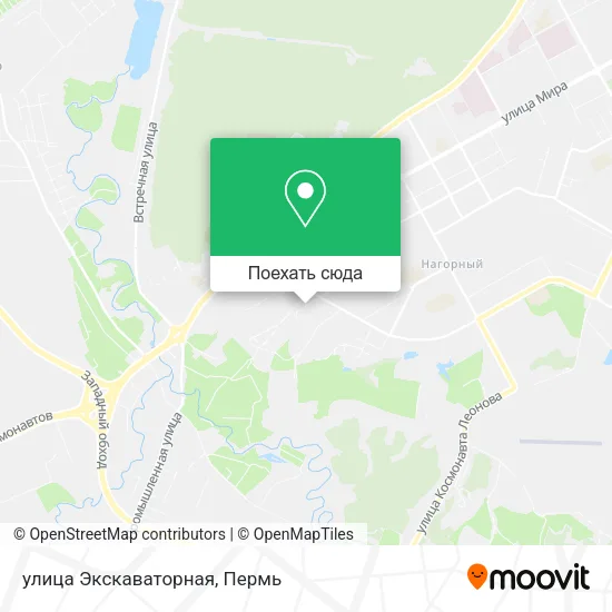 Карта улица Экскаваторная