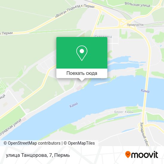 Карта улица Танцорова, 7