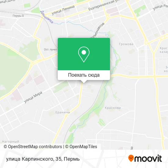 Карта улица Карпинского, 35