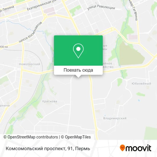 Карта Комсомольский проспект, 91