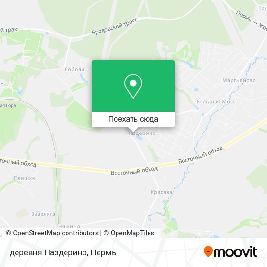 Карта деревня Паздерино