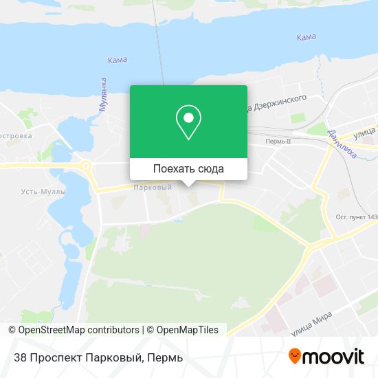 Карта 38 Проспект Парковый