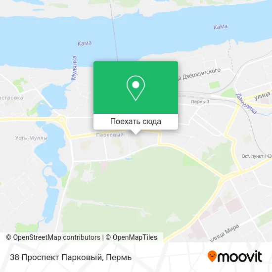 Карта 38 Проспект Парковый