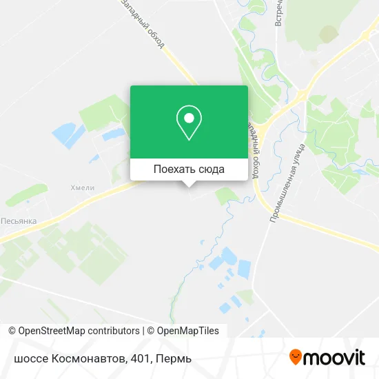 Карта шоссе Космонавтов, 401