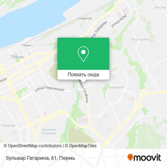 Карта бульвар Гагарина, 61