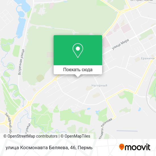 Карта улица Космонавта Беляева, 46