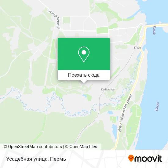 Карта Усадебная улица