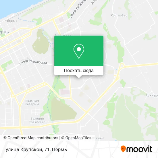 Карта улица Крупской, 71