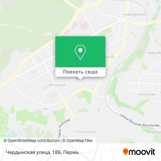 Карта Чердынская улица, 18Б