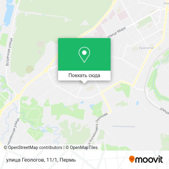 Карта улица Геологов, 11/1