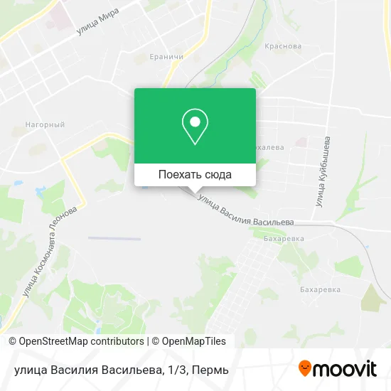 Карта улица Василия Васильева, 1/3