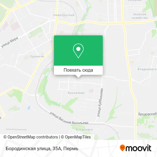 Карта Бородинская улица, 35А