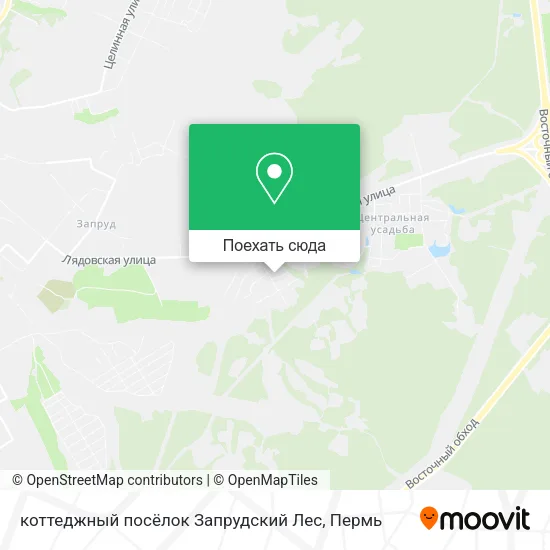 Карта коттеджный посёлок Запрудский Лес