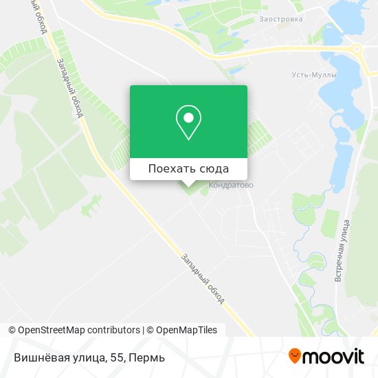 Карта Вишнёвая улица, 55