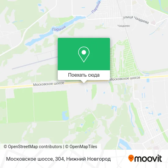 Карта Московское шоссе, 304