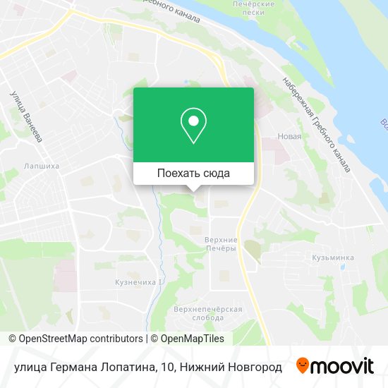 Карта улица Германа Лопатина, 10