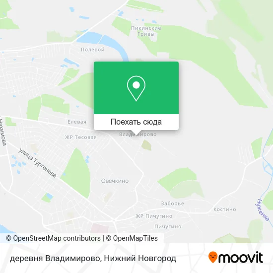 Карта деревня Владимирово