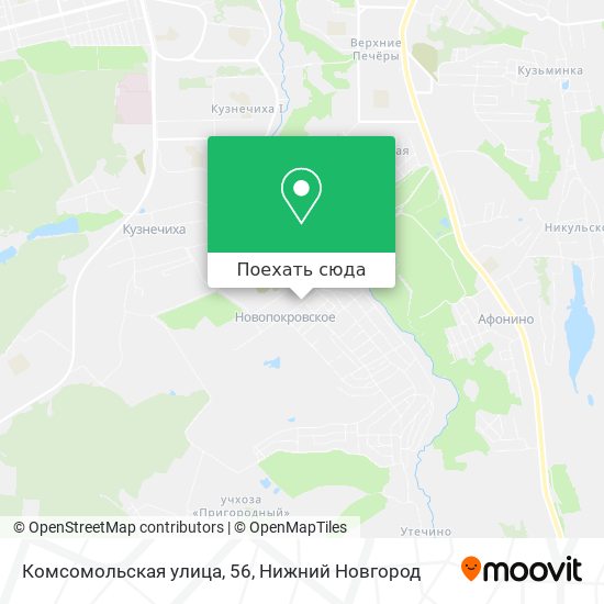 Карта Комсомольская улица, 56
