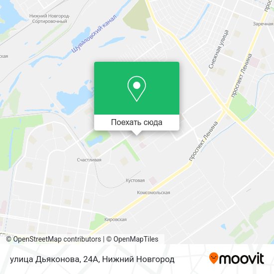 Карта улица Дьяконова, 24А
