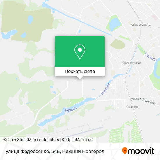 Карта улица Федосеенко, 54Б