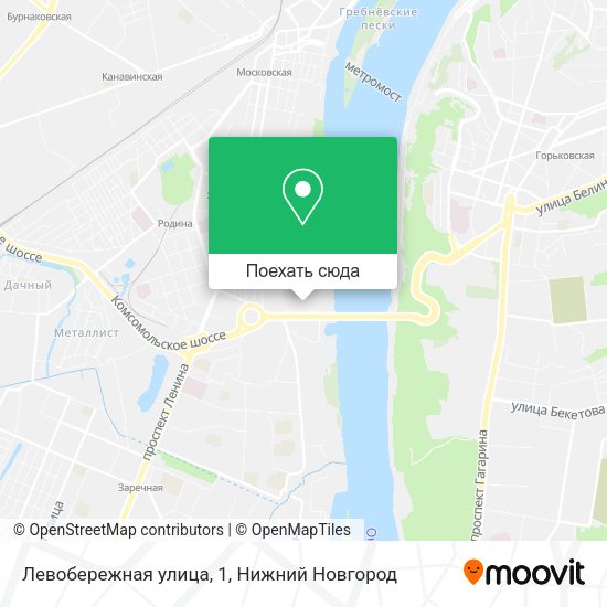 Карта Левобережная улица, 1