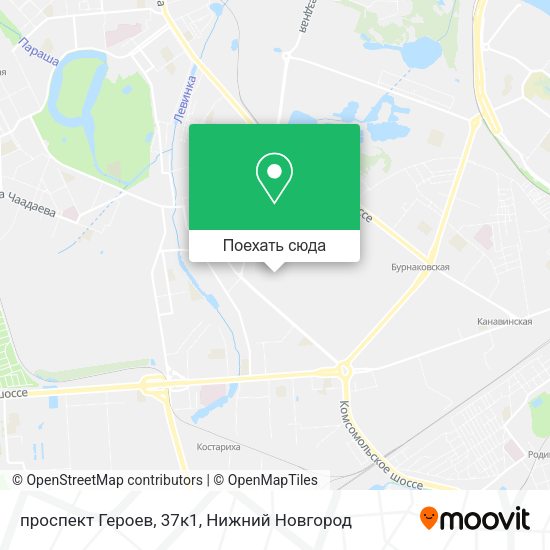Карта проспект Героев, 37к1