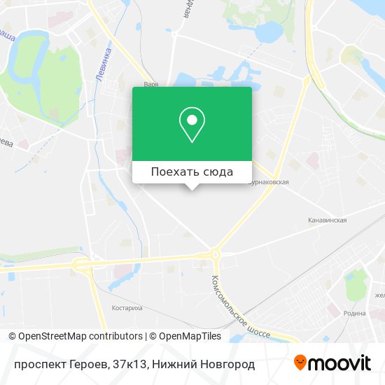 Карта проспект Героев, 37к13