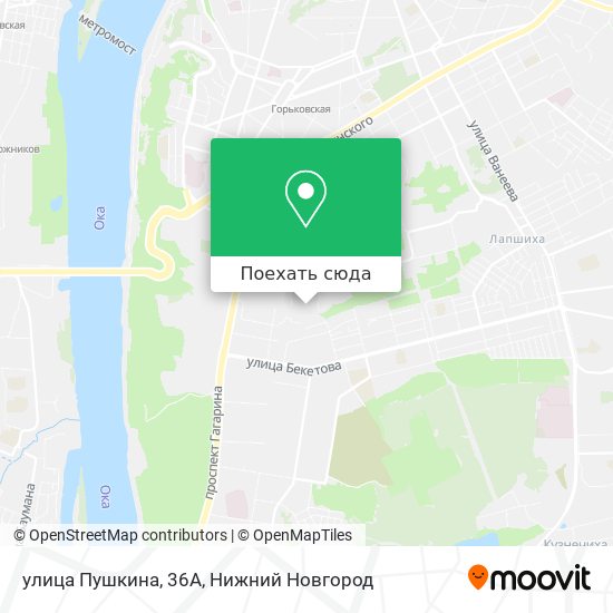 Карта улица Пушкина, 36А