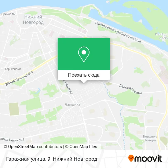 Карта Гаражная улица, 9