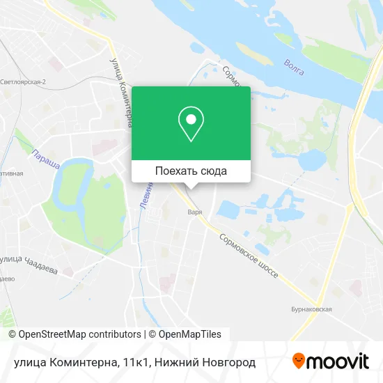 Карта улица Коминтерна, 11к1