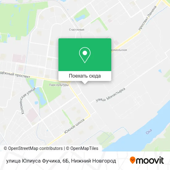 Карта улица Юлиуса Фучика, 6Б