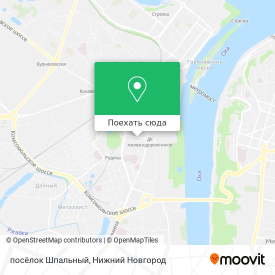 Карта посёлок Шпальный