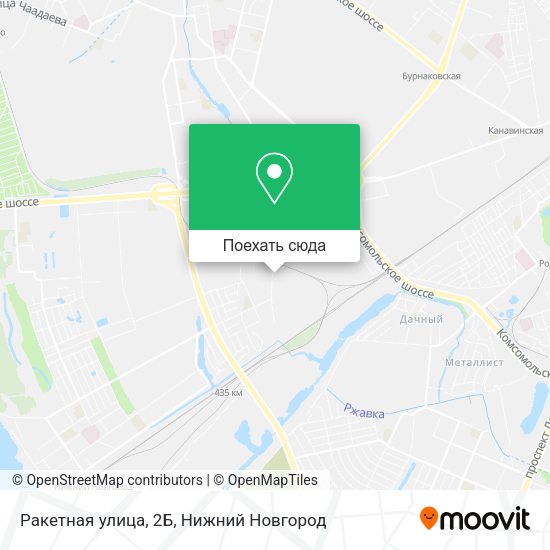Карта Ракетная улица, 2Б