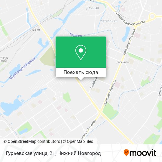 Карта Гурьевская улица, 21