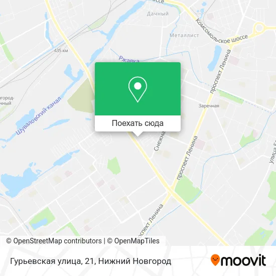 Карта Гурьевская улица, 21
