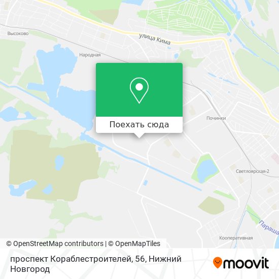 Карта проспект Кораблестроителей, 56