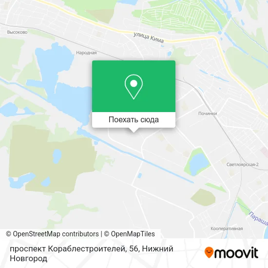 Карта проспект Кораблестроителей, 56