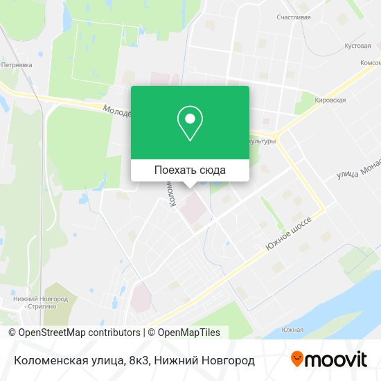 Карта Коломенская улица, 8к3