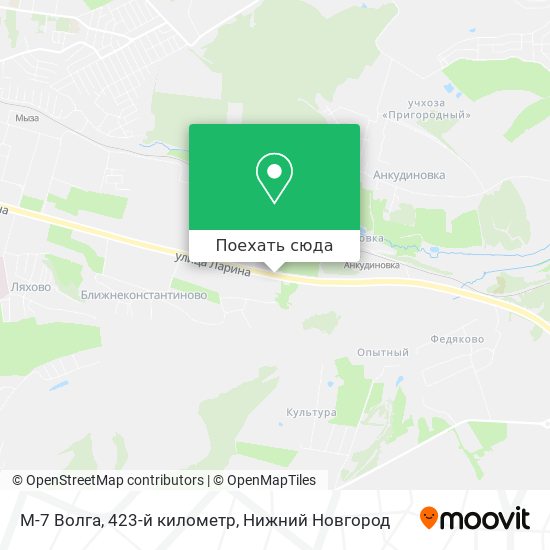 Карта М-7 Волга, 423-й километр