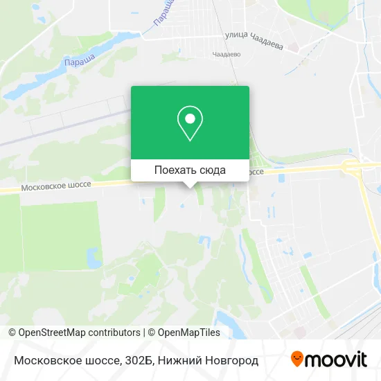 Карта Московское шоссе, 302Б