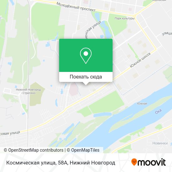 Карта Космическая улица, 58А