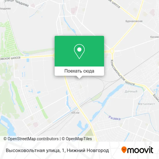 Карта Высоковольтная улица, 1