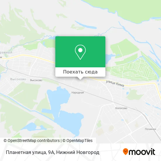 Карта Планетная улица, 9А