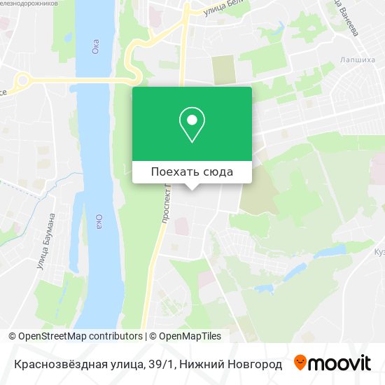 Карта Краснозвёздная улица, 39/1