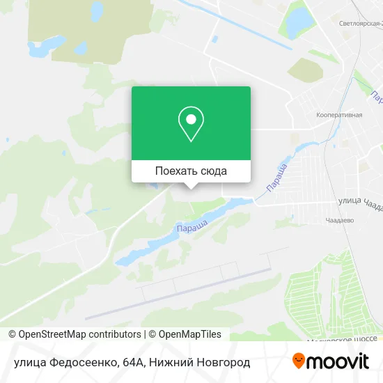 Карта улица Федосеенко, 64А